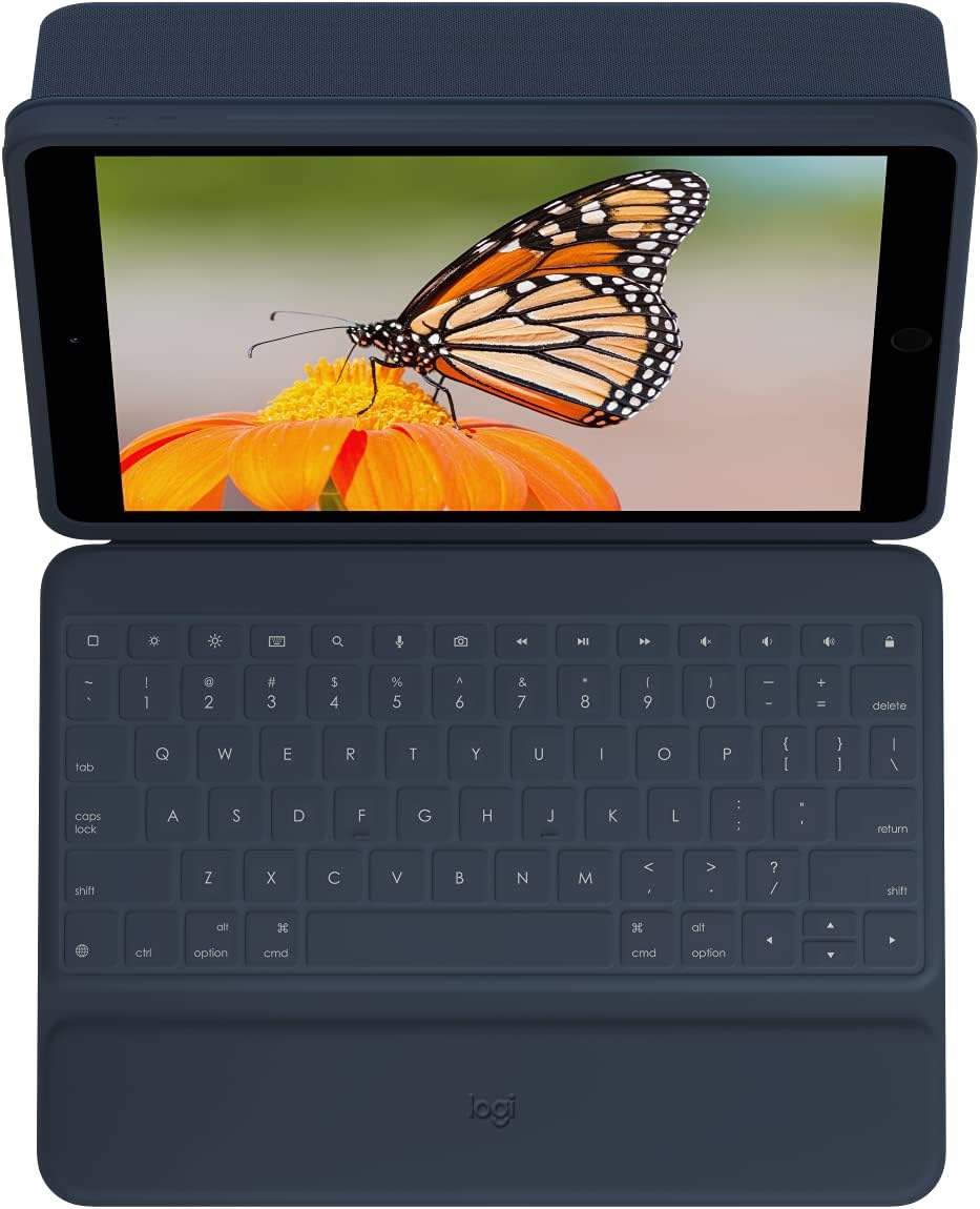 Logitech Rugged Combo 3 iPad Keyboard Case with Smart Connector for iPad (7th, 8th and 9th Generation) for Education - Classic Blue