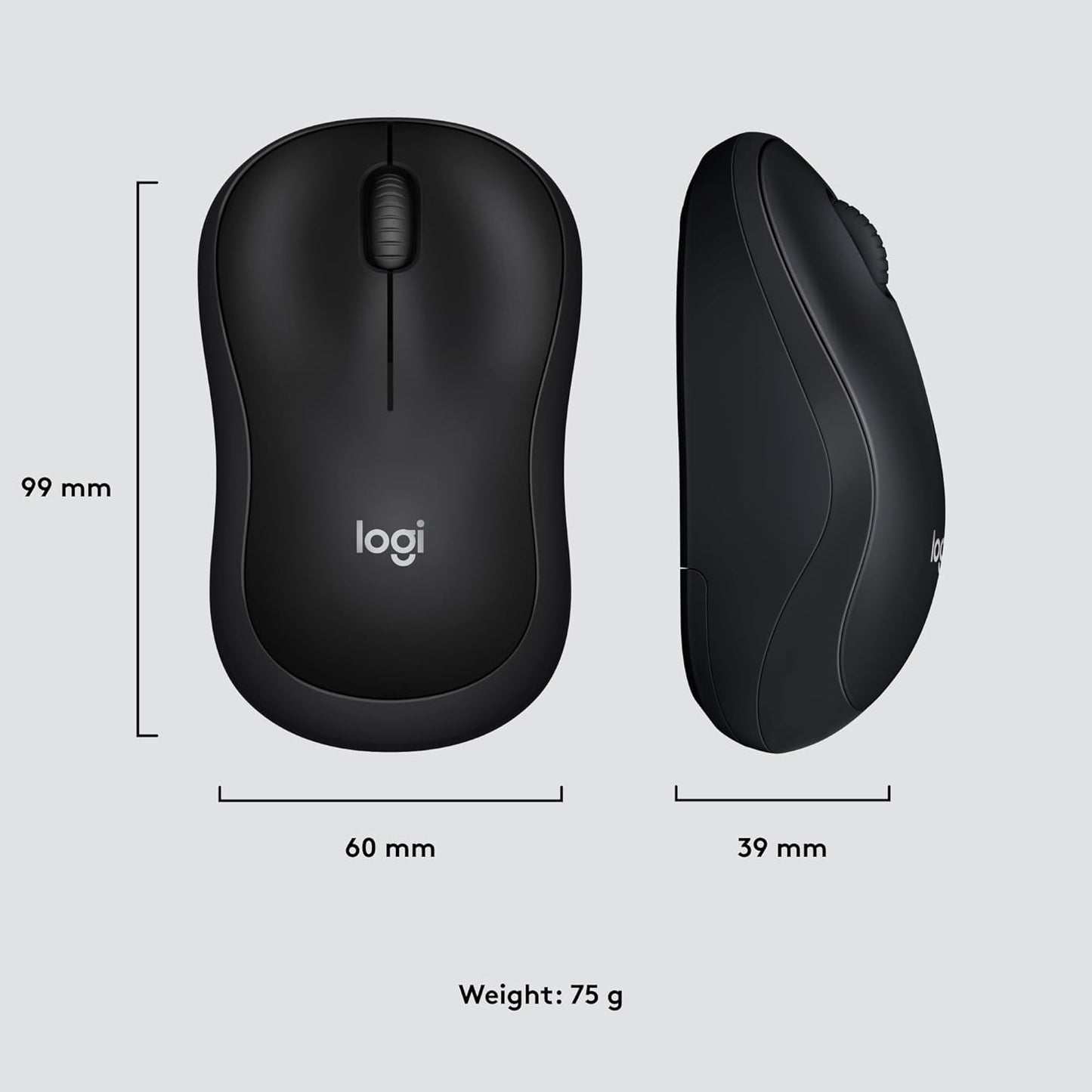 Logitech M220 Silent Mouse, Wireless Black