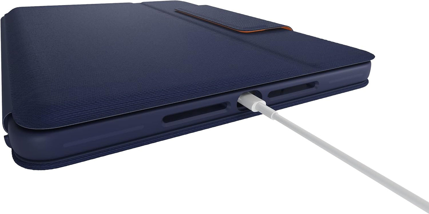 Logitech Rugged Combo 3 iPad Keyboard Case with Smart Connector for iPad (7th, 8th and 9th Generation) for Education - Classic Blue