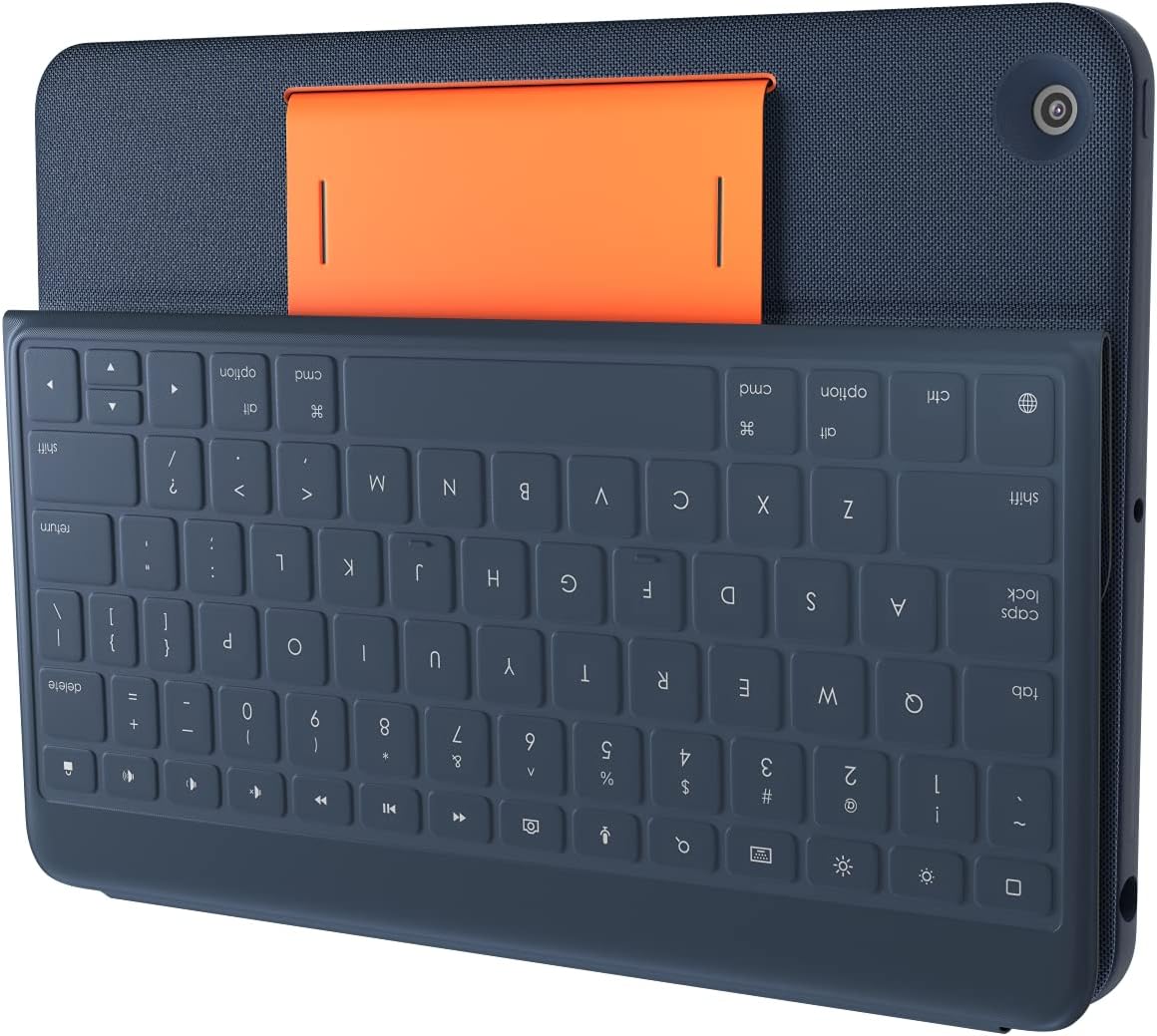 Logitech Rugged Combo 3 iPad Keyboard Case with Smart Connector for iPad (7th, 8th and 9th Generation) for Education - Classic Blue