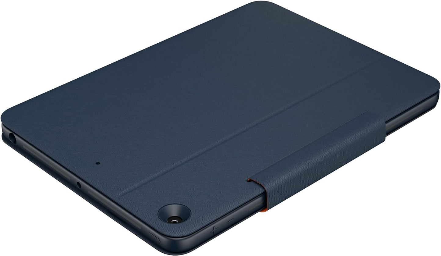 Logitech Rugged Combo 3 iPad Keyboard Case with Smart Connector for iPad (7th, 8th and 9th Generation) for Education - Classic Blue