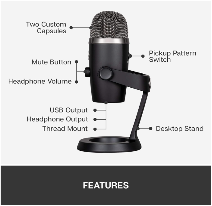 Blue Yeti Nano Premium USB Mic in Vivid Blue