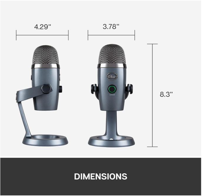 Logitech for Creators Blue Yeti Nano USB Microphone - Shadow Grey