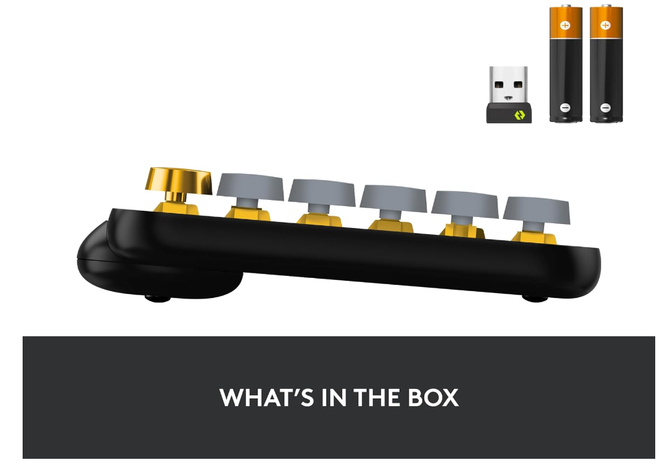 Logitech POP Keys Mechanical Wireless Keyboard - Blast Yellow