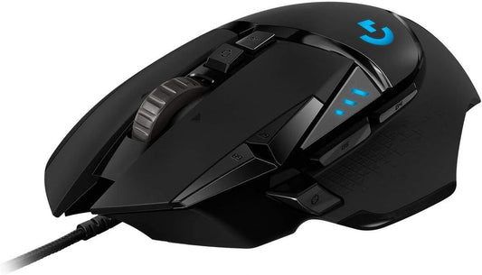 Logitech G502 Hero High Performance Wired Gaming Mouse, 25K Sensor, 25,600 DPI, RGB, Adjustable Weights, 11 Programmable Buttons, On-Board Memory, PC/Mac - Black