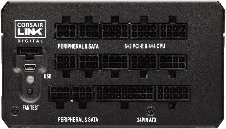 Corsair  RMi Series RM1000i ATX/EPS Fully Modular 80 Plus Gold 1000W Power Supply Unit UK - Black CP-9020084