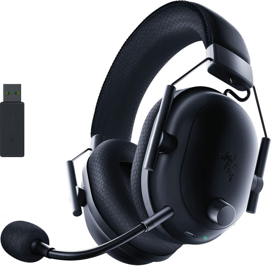 Razer BlackShark V2 Pro Wireless Gaming Headset 2023 Edition: Detachable Mic - Pro-Tuned FPS Profiles - 50mm Drivers - Noise-Isolating Earcups w/Ultra-Soft Memory Foam - 70 Hr Battery Life - Black