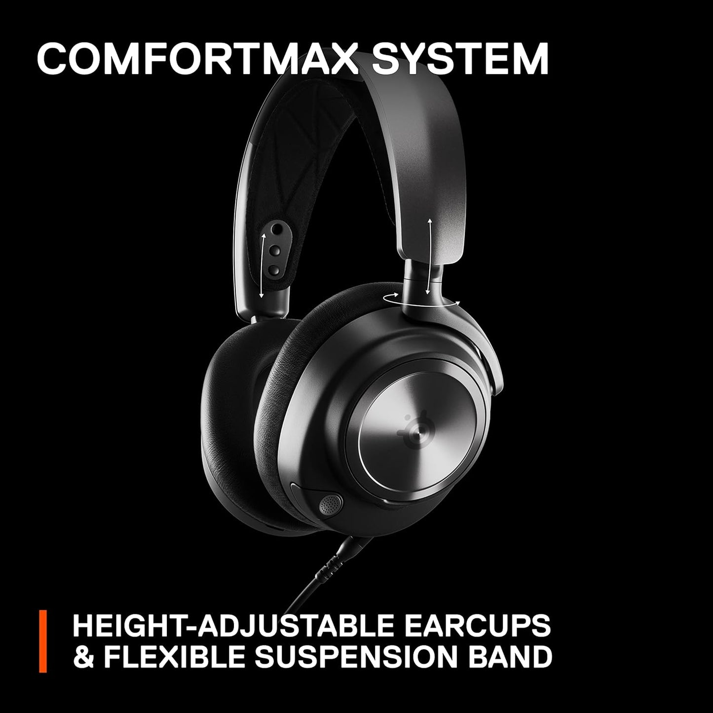 SteelSeries Arctis Nova Pro Multi-System Gaming Headset - Premium Hi-Fi Drivers, Hi-Res Audio - 360° Spatial Audio - GameDAC Gen 2 - ESS Sabre Quad-DAC - Stealth Retractable Mic - PC, PS5, PS4, Switch