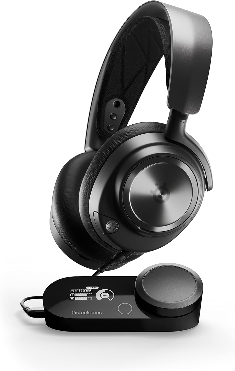 SteelSeries Arctis Nova Pro Multi-System Gaming Headset - Premium Hi-Fi Drivers, Hi-Res Audio - 360° Spatial Audio - GameDAC Gen 2 - ESS Sabre Quad-DAC - Stealth Retractable Mic - PC, PS5, PS4, Switch