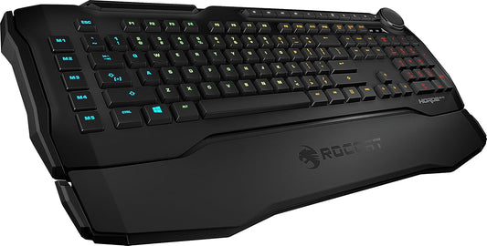 ROCCAT Horde Aimo - Membranical RGB Gaming Keyboard, Aimo LED Illumination, Improved Island Key Layout, Quick-Fire Macro Keys, Configurable Tuning Wheel, USB, Black