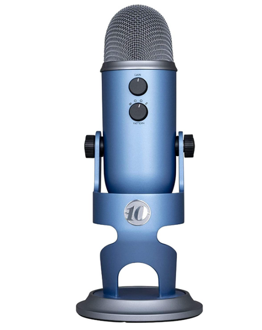 Blue Yeti USB Microphone for PC & Mac, Gaming, Podcast and Streaming Microphone, 10 Year Anniversary Edition with Custom Finish & Multiple Pickup Patterns