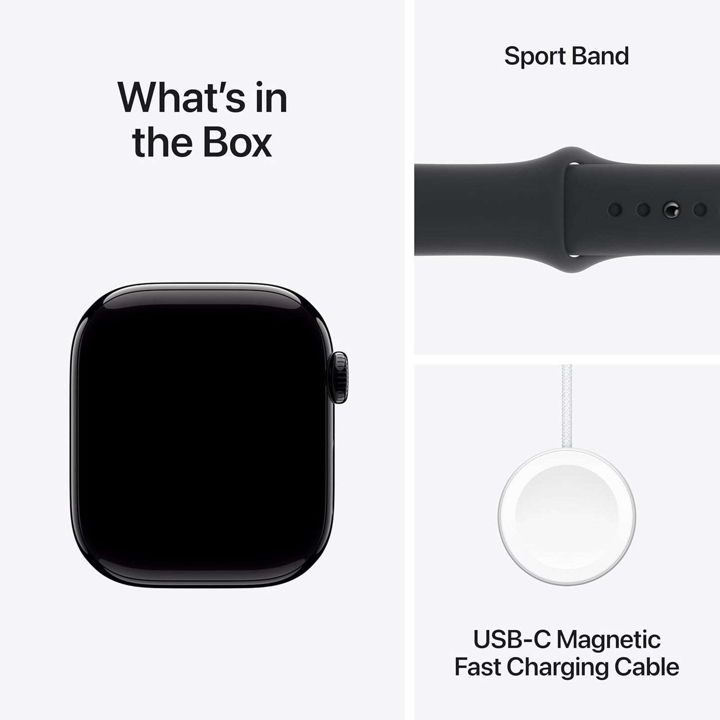 Apple Watch Series 10 [GPS or Cell 42mm-46MM case] Smartwatch with Jet Black Aluminium Case with Black Sport Band . Fitness Tracker, ECG App, Always-On Retina Display, Water Resistant